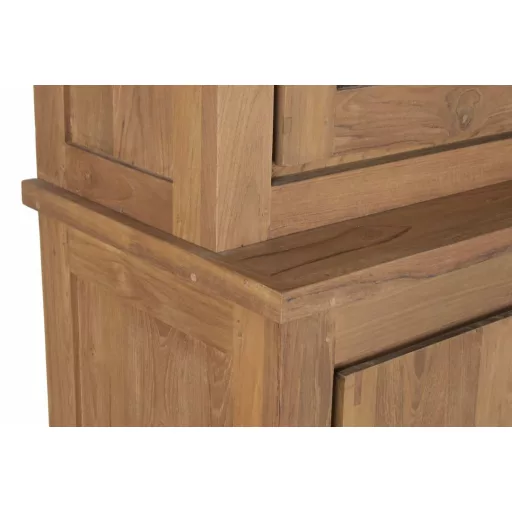 Vitrin újrahasznosított teakfa 160x45x210 cm barna