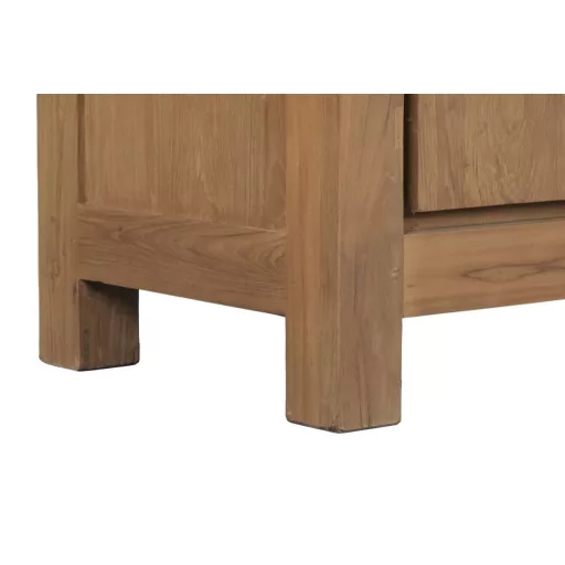 Vitrin újrahasznosított teakfa 160x45x210 cm barna