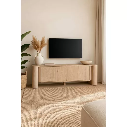 Mangófa TV-állvány – 180×40×60 cm