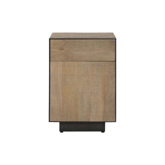   Éjjeliszekrény mangófából és fémből – 45×44×65 cm