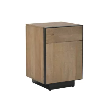   Éjjeliszekrény mangófából és fémből – 45×44×65 cm