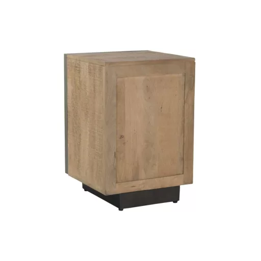 Éjjeliszekrény mangófából és fémből – 45×44×65 cm