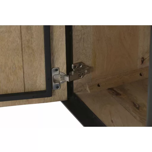 Éjjeliszekrény mangófából és fémből – 45×44×65 cm