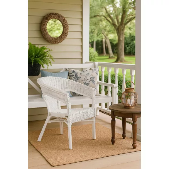 Silla ratan 60x60x78 blanco