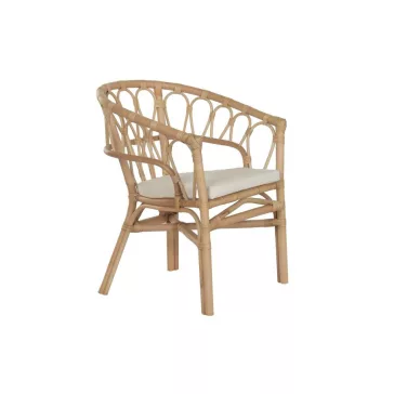 Silla ratan poliester 56x56x77 natural