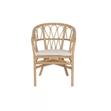 Silla ratan poliester 56x56x77 natural