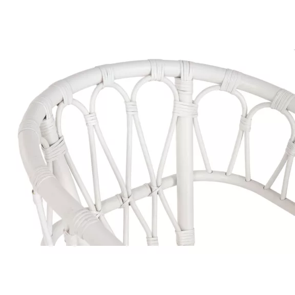 Silla ratan poliester 56x62x78 blanco