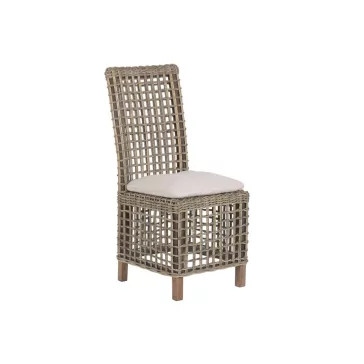 Silla madera de mahogany ratan 47x61x106 marron