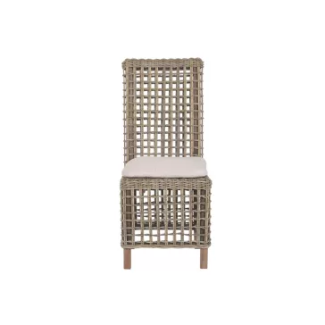 Silla madera de mahogany ratan 47x61x106 marron