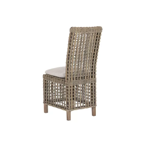 Silla madera de mahogany ratan 47x61x106 marron