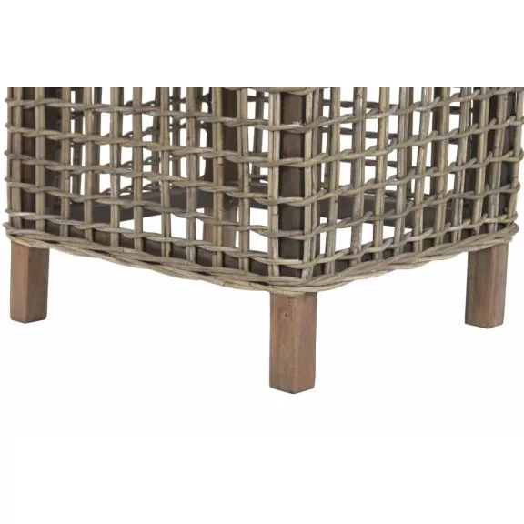 Silla madera de mahogany ratan 47x61x106 marron