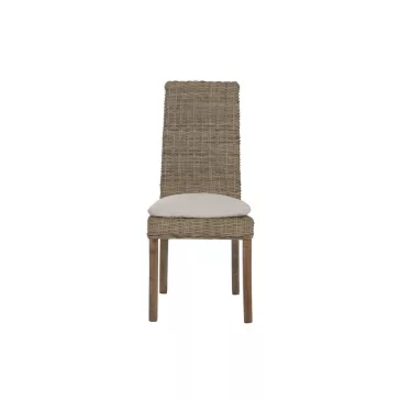 Silla madera de mahogany ratan 45x57x98 marron