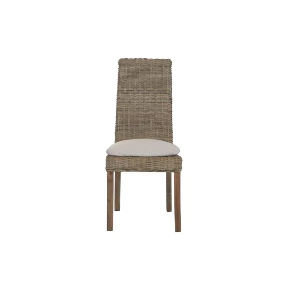 Silla madera de mahogany ratan 45x57x98 marron