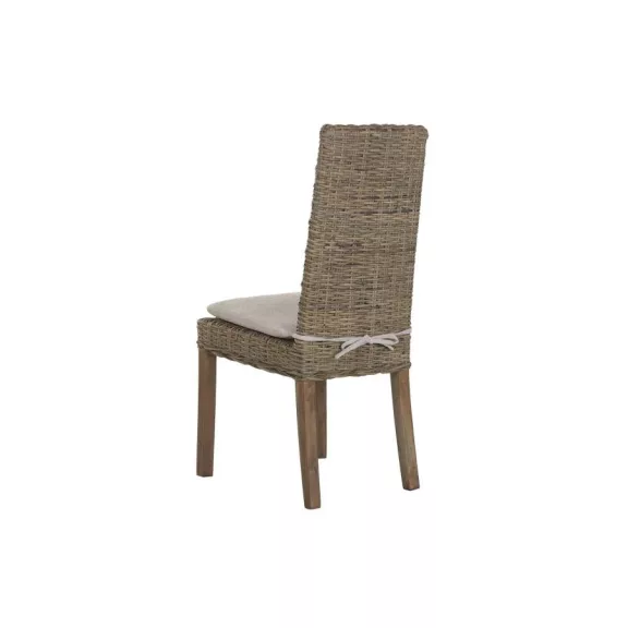 Silla madera de mahogany ratan 45x57x98 marron