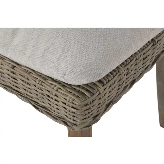 Silla madera de mahogany ratan 45x57x98 marron