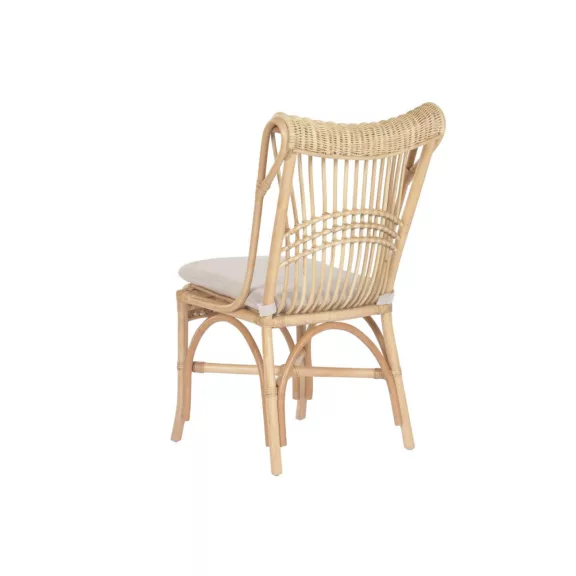 Silla ratan poliester 54x67x97 cojin beige