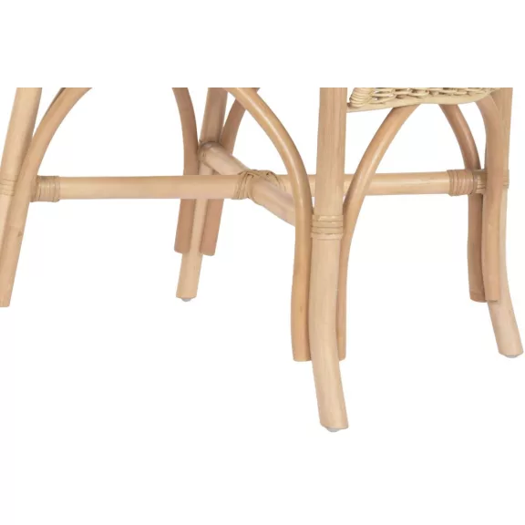 Silla ratan poliester 54x67x97 cojin beige