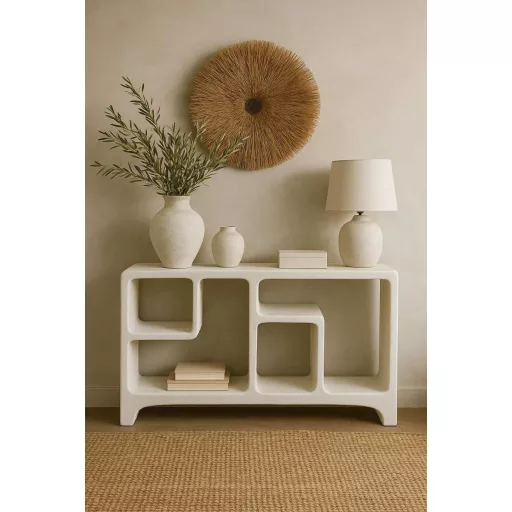 Modern fehér konzolasztal – 120×35×80 cm