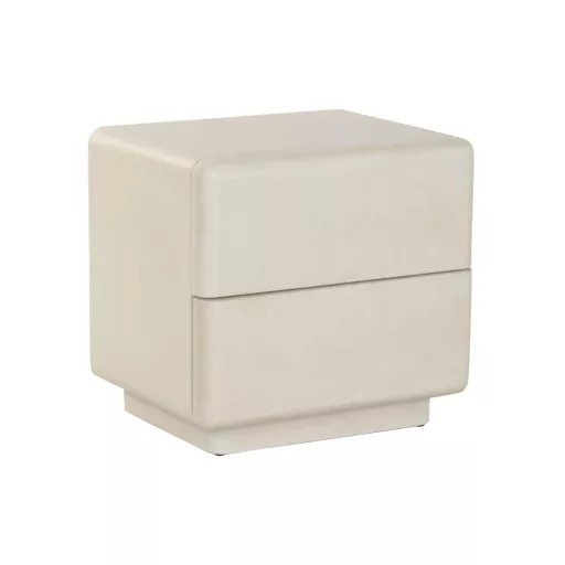 Modern fehér éjjeliszekrény – 48×38×46 cm