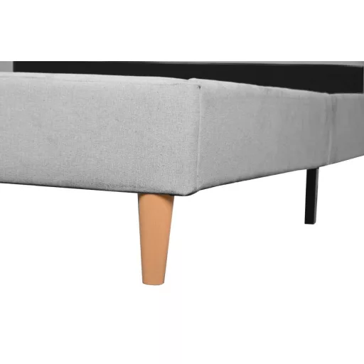 Kárpitozott franciaágy szövet bevonattal – 170×219×104 cm, max. 220 kg