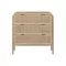 Natúr fenyőfa–rattan komód – 79×39×80 cm