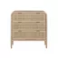 Natúr fenyőfa–rattan komód – 79×39×80 cm