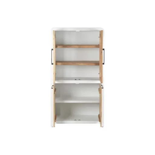 Vitrina madera reciclada 90x43x170 hormigon blanco