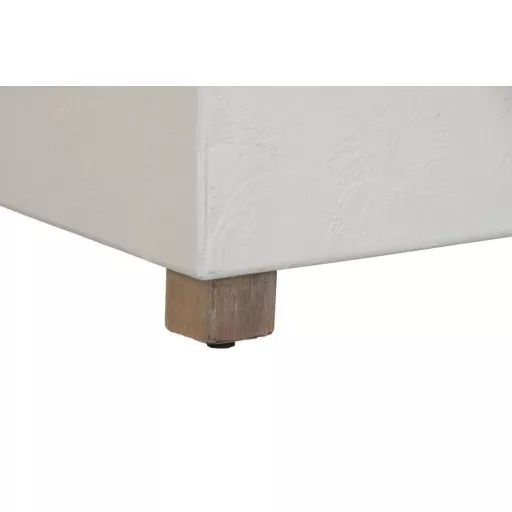 Modern fehér betonhatású fa lerakóasztal – 40×40×62 cm