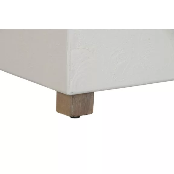 Modern fehér betonhatású fa lerakóasztal – 40×40×62 cm