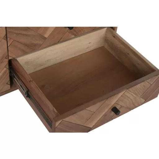 Vitrina acacia cristal 100x40x185 marron