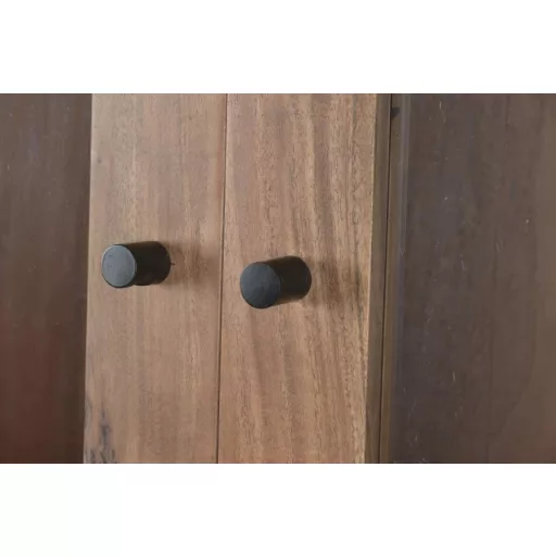 Vitrina acacia cristal 100x40x185 marron