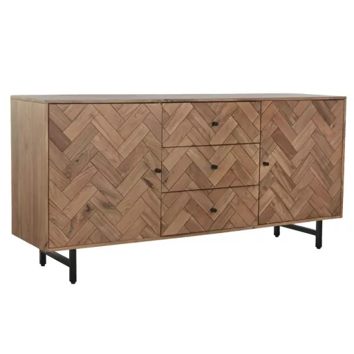 Buffet acacia metal 170x40x80 marron