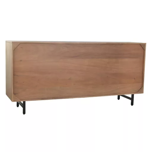 Buffet acacia metal 170x40x80 marron