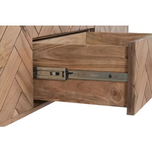 Buffet acacia metal 170x40x80 marron