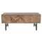 Mesa centro acacia metal 110x60x45 marron