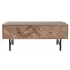 Mesa centro acacia metal 110x60x45 marron