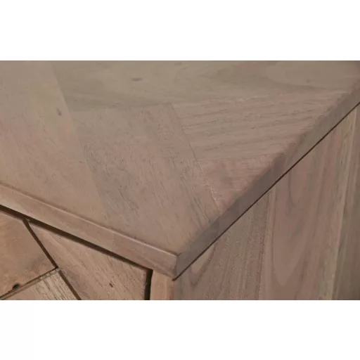 Mesa centro acacia metal 110x60x45 marron
