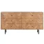 Comoda acacia metal 150x40x76 marron claro