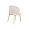 Silla madera de hevea poliester 58x58x79 beige