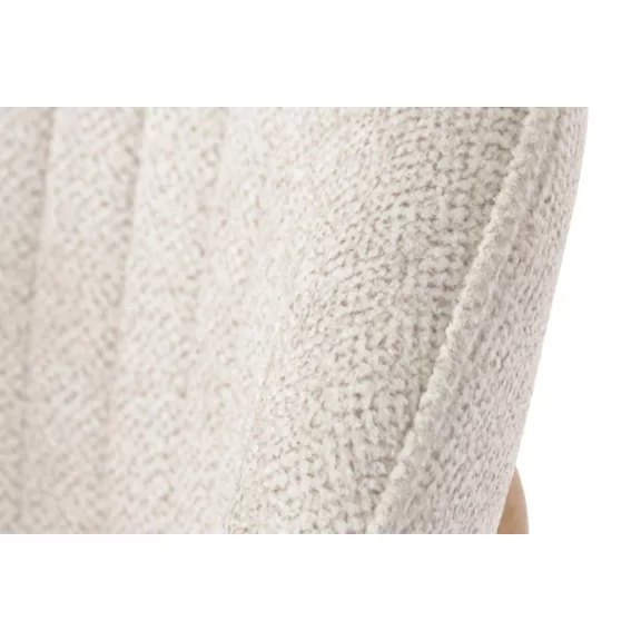 Silla madera de hevea poliester 58x58x79 beige