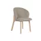 Silla madera de hevea poliester 58x58x79 marron