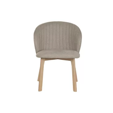 Silla madera de hevea poliester 58x58x79 marron