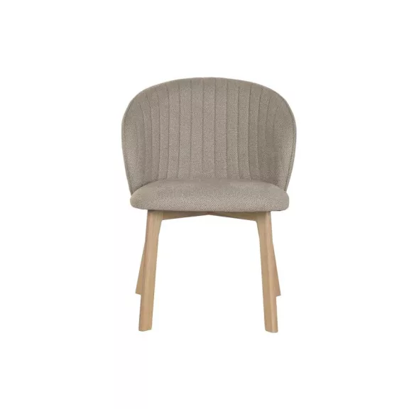 Silla madera de hevea poliester 58x58x79 marron