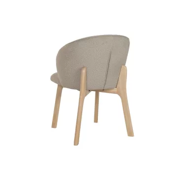 Silla madera de hevea poliester 58x58x79 marron