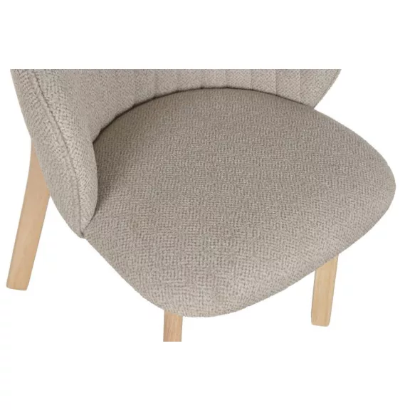Silla madera de hevea poliester 58x58x79 marron