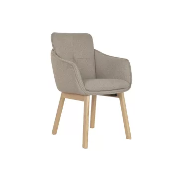 Silla madera de hevea poliester 59x60x86,5 marron