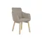 Silla madera de hevea poliester 59x60x86,5 marron