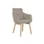 Silla madera de hevea poliester 59x60x86,5 marron