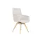 Silla madera de hevea poliester 59x62,5x93 beige