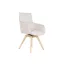 Silla madera de hevea poliester 59x62,5x93 beige